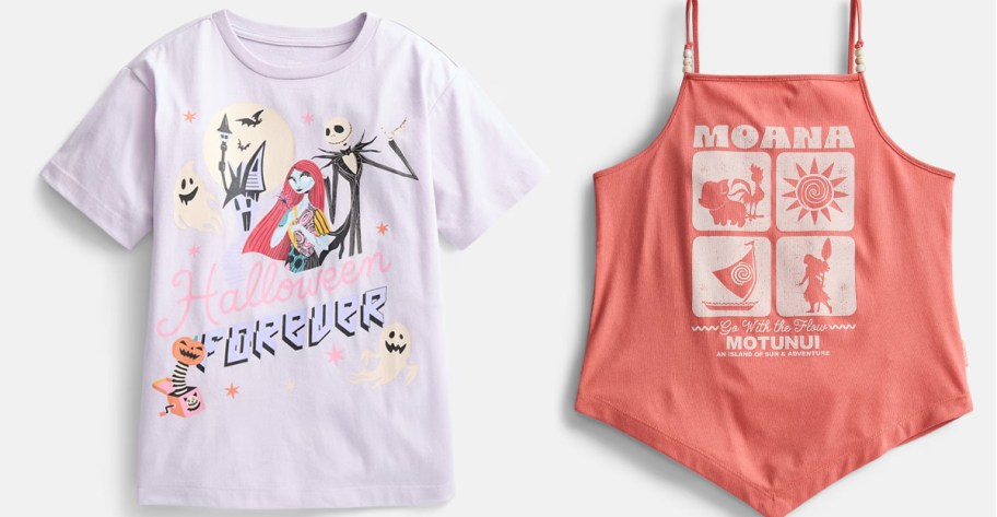 purple and red kids tees 
