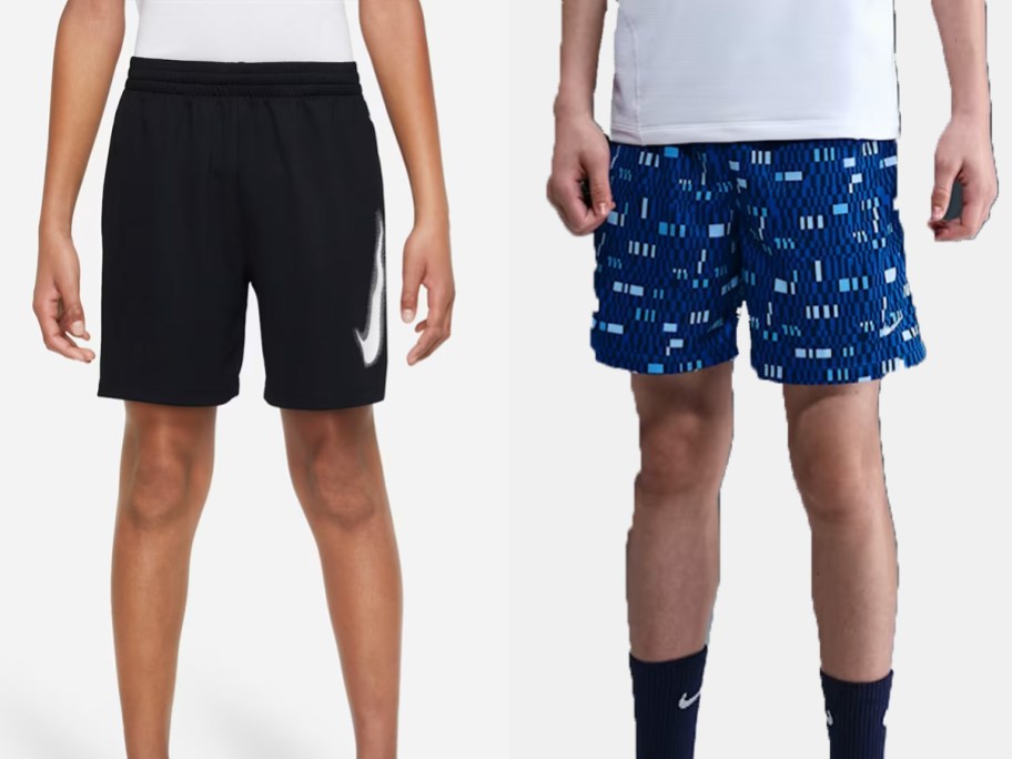 boys wearing black and blue shorts