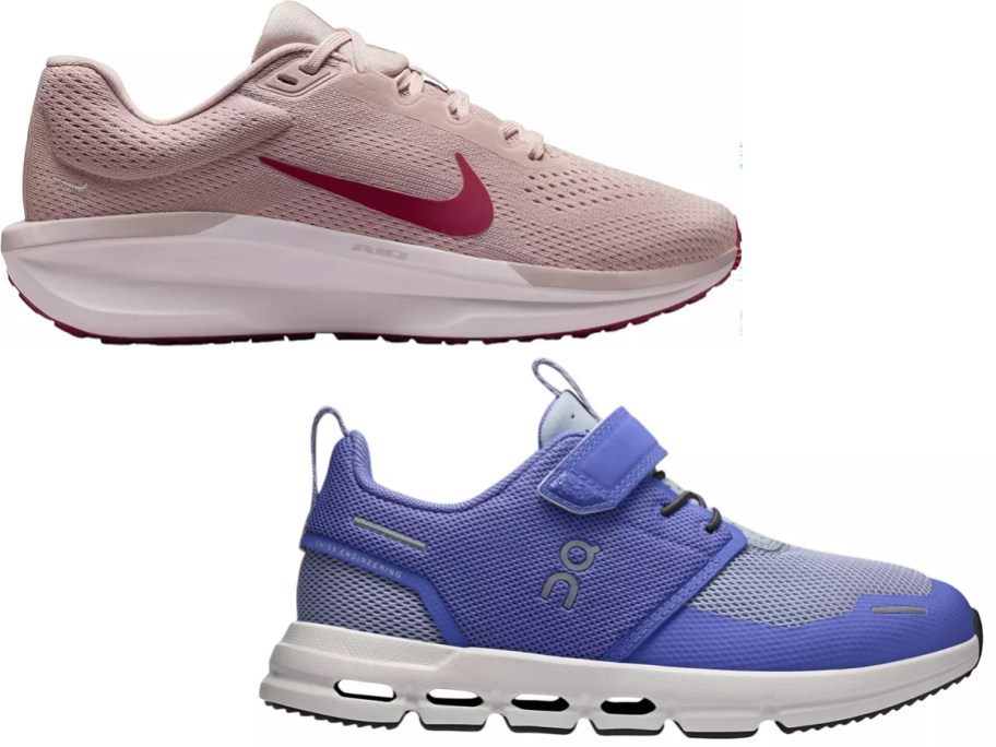 pink and purple shoes