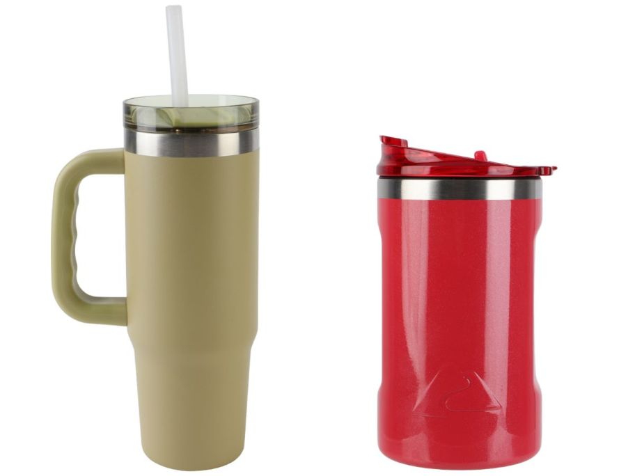 a gold and red ozark trail tumbler
