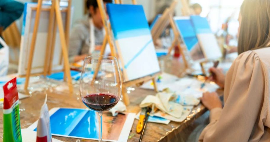 a paint and sip class