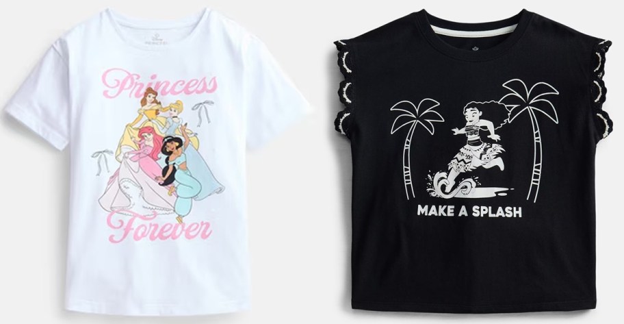 princess and moana tees 