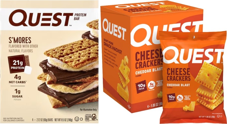 protein bars and cheese crackers