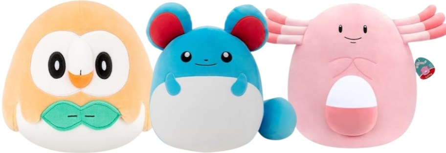 3 squishmallows plush