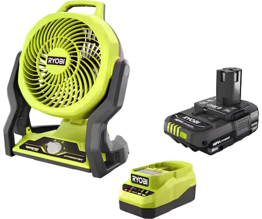 ryobi fan with battery