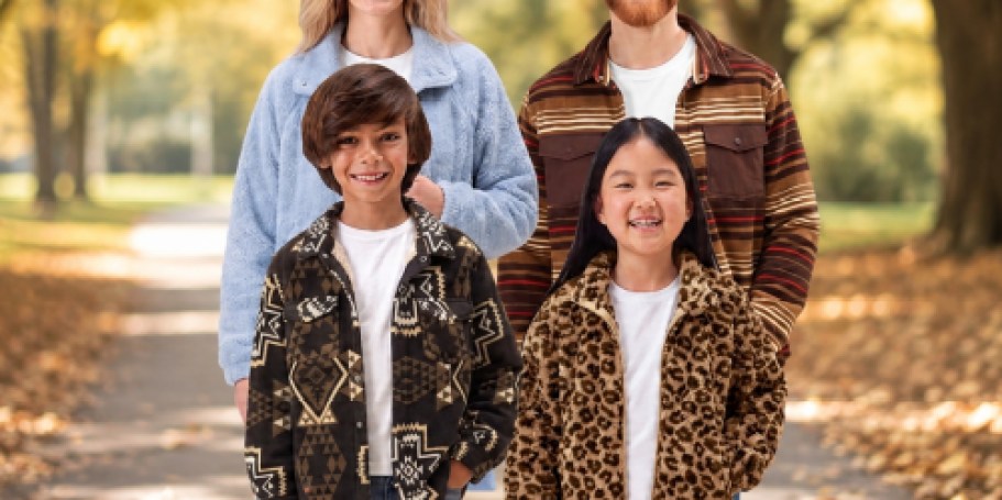 Fleece Shackets for the Whole Family from $12.98 on SamsClub.com