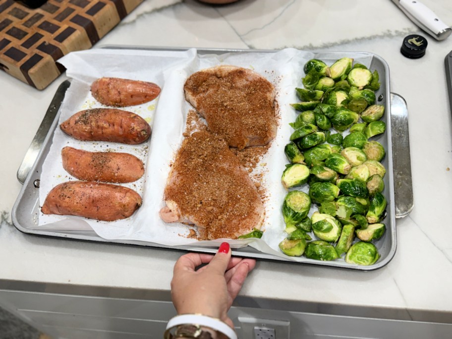 sheet pan meal before cooking (1)
