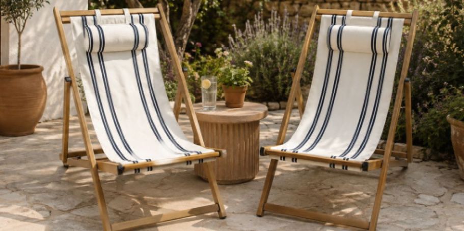 Walmart Patio Furniture Sale: Two Resort-Style Sling Chairs Just $50.56 Shipped + More