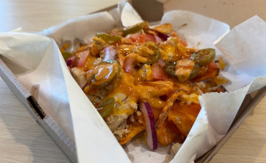 an order of hot honey nachos