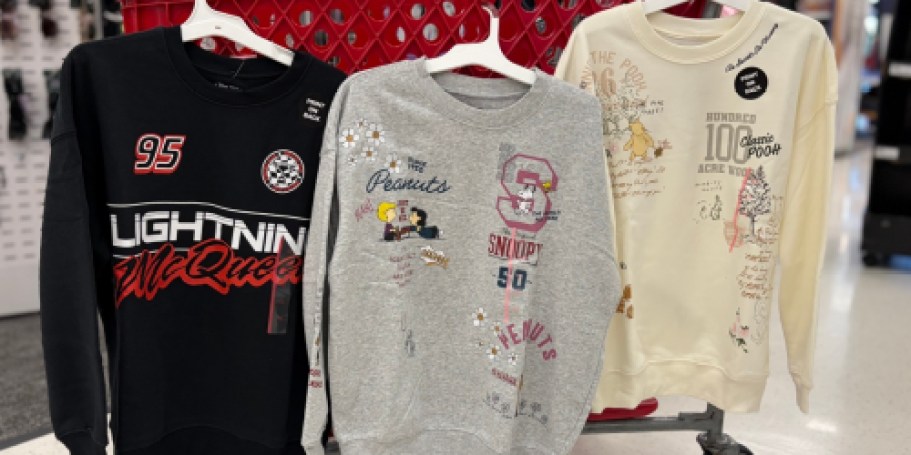 These Women’s Disney & Peanuts Sweatshirts at Target Are Too Cute to Miss