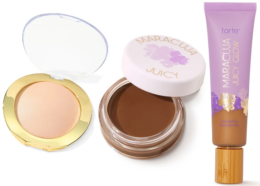 tarte blush, concealer, and foundation 