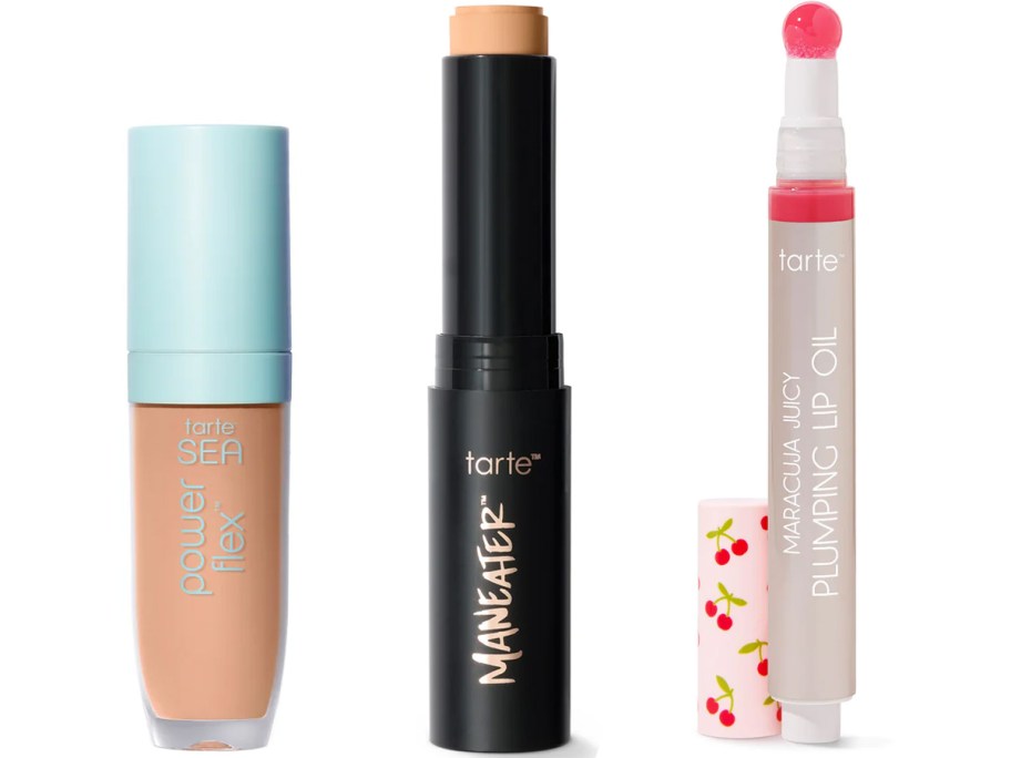 tarte concealer, and lip oil 