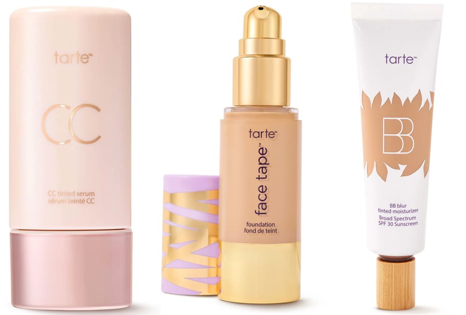 tarte foundation, serum and blur makeup