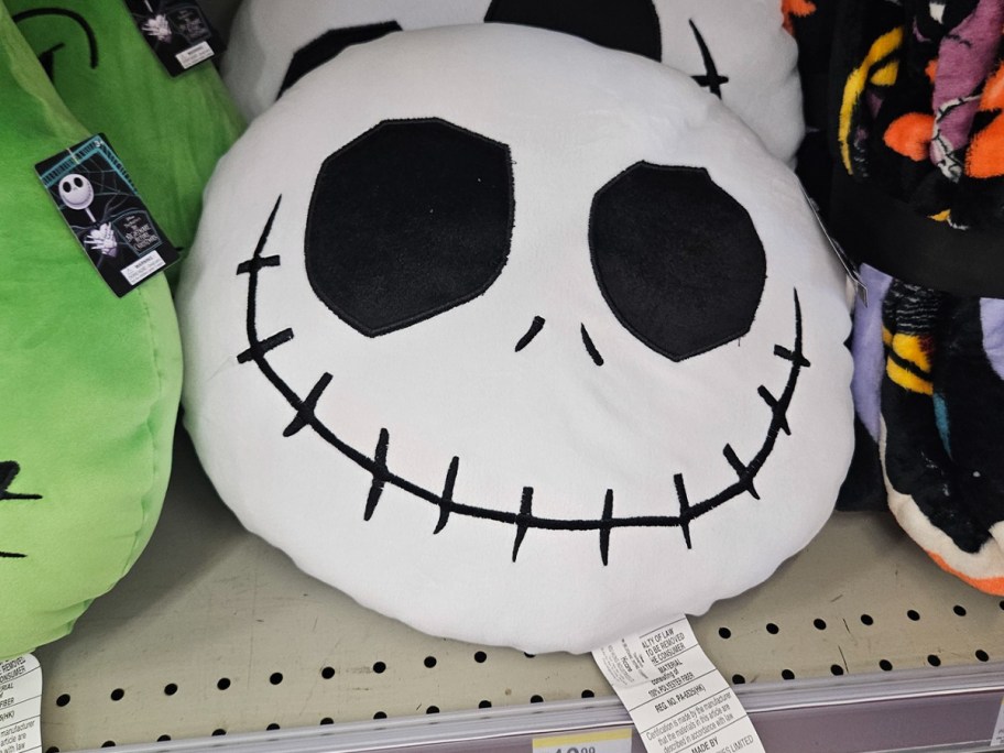 white skellington pillow 