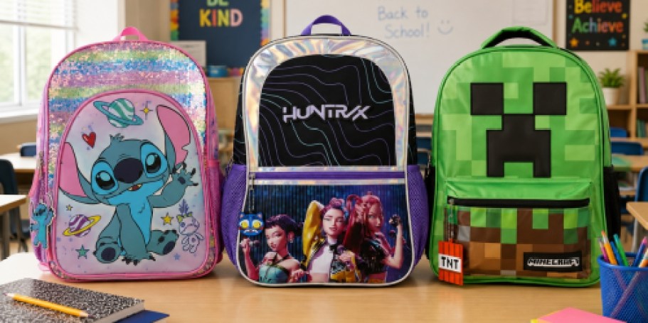 Kids Character Backpacks from $11.98 on Walmart.com | K-Pop Demon Hunter, Disney, & More