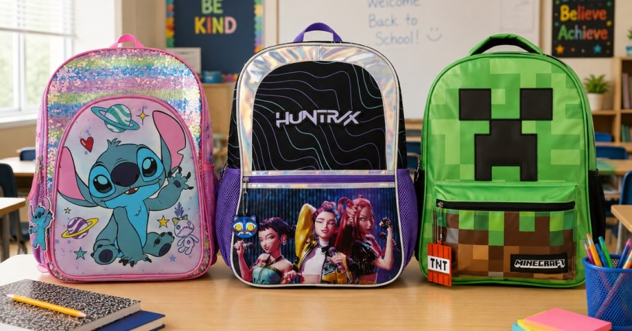 Kids Character Backpacks from $11.98 on Walmart.com | K-Pop Demon Hunter, Disney, & More