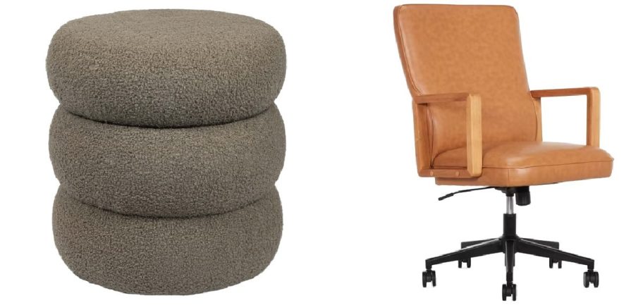 walmart furniture gray ottoman and tan desk chair