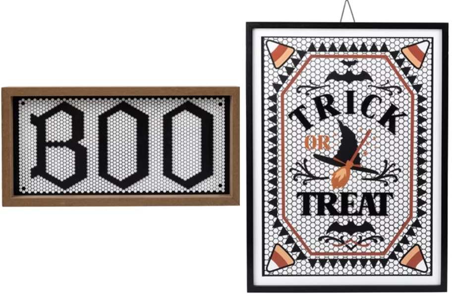 boo and trick or treat wall art