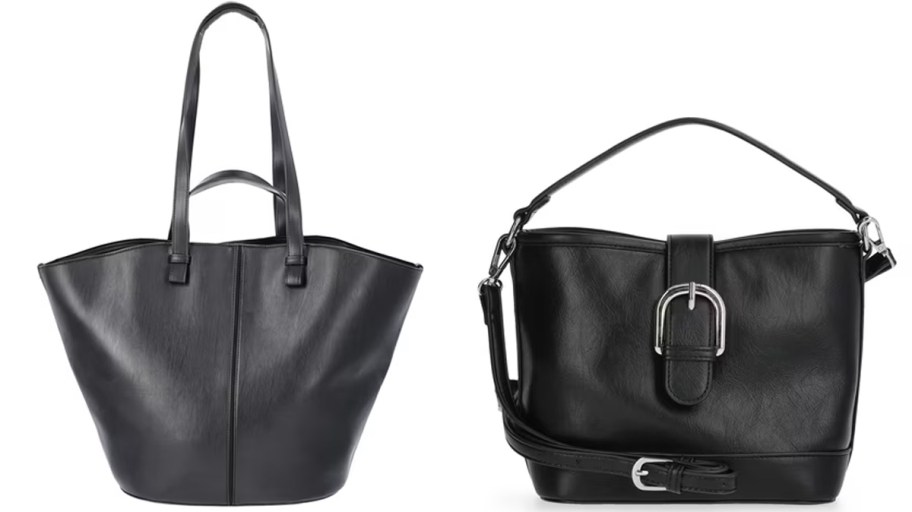 black tote and purse 