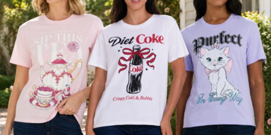 Walmart Women’s Graphic Tees from $3.36 (Bridgerton, Disney, Diet Coke, & More!)