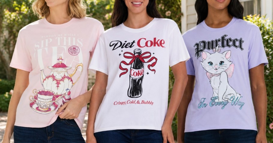 Walmart Women’s Graphic Tees from $3.36 (Bridgerton, Disney, Diet Coke, & More!)