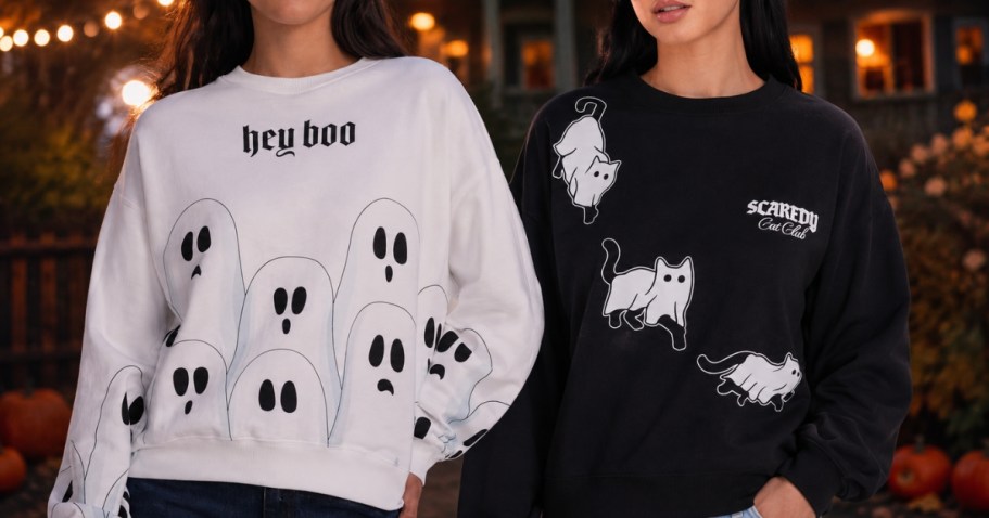 Hey Boo! NEW Women’s Halloween Sweatshirts Spotted on Walmart.com