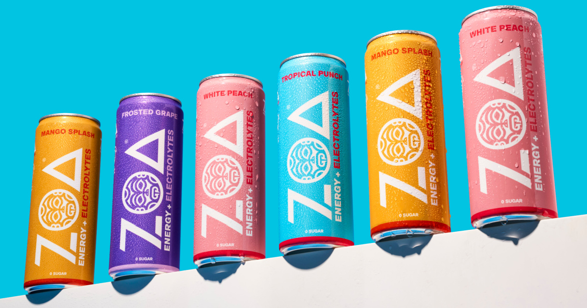 ZOA Zero Sugar Energy + Electrolytes Drink 12-Packs from $15.99