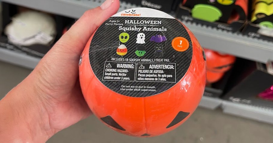 18 Halloween Squishy Party Favors w/ Treat Pail Only $4.52 at Walmart