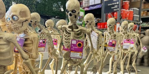 Home Depot Halloween Decor Sale | Poseable LED Skelly Just $29.98 Shipped