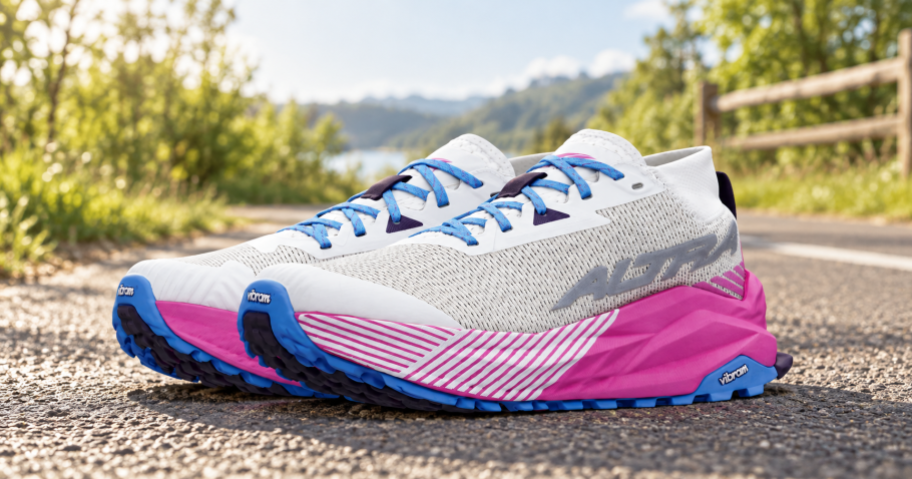 a pair of Altra Olympus 275 Women's Shoes outdoors