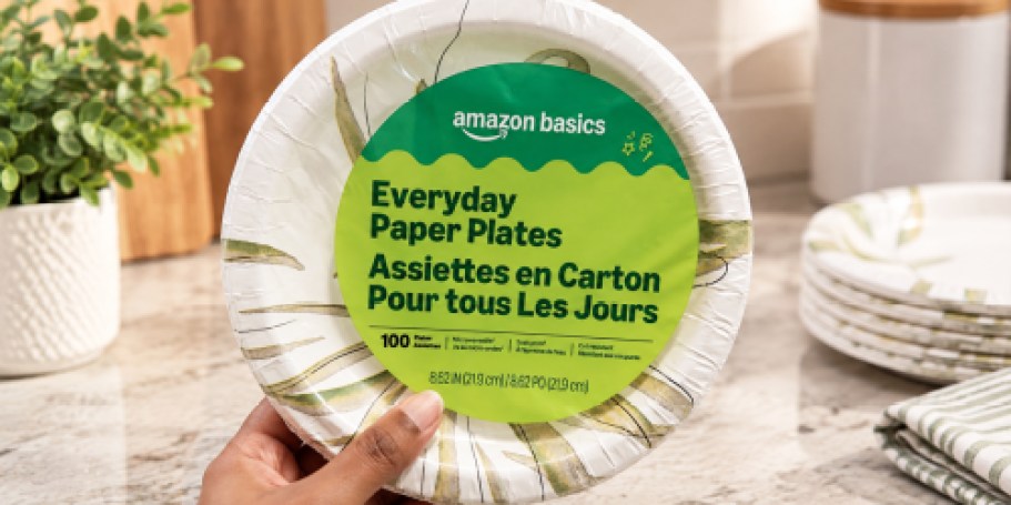 Amazon Basics Paper Plates 100-Count Just $4.77 Shipped