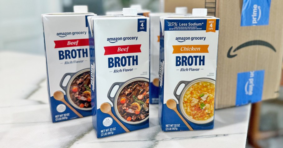 Amazon Grocery Broth 32oz Just $1 Shipped