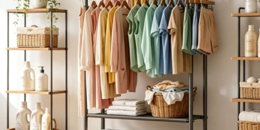 Portable Clothes Rack Just $27.59 Shipped on Amazon (Reg. $46)