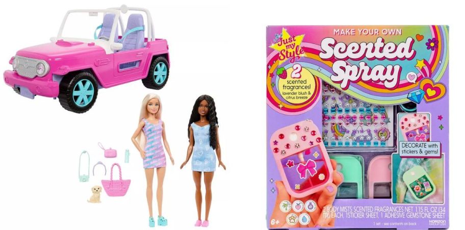 Barbie play set and spray set