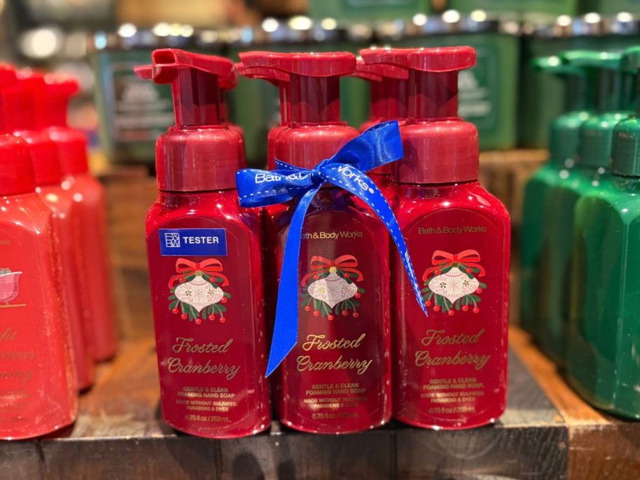 Bath & Body Works Foaming Hand Soaps on shelf in store