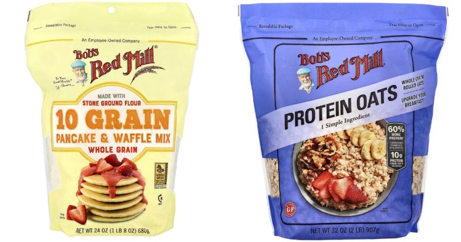 Bob's Red Mill 10-Grain Pancake & Waffle Mix 24oz and Protein Oats 32oz