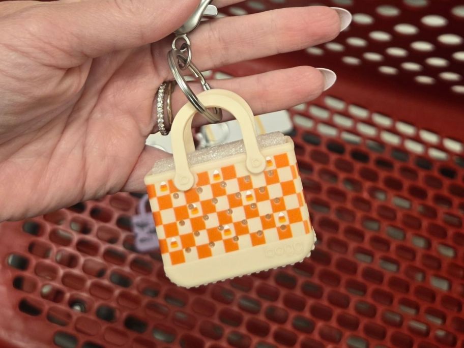 Bogg Bag Tiny Tote Keychain - Trick or Sweet in hand in store