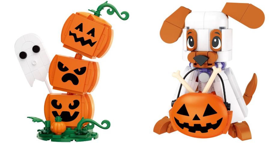 Brickcraft Halloween Jack Stack and woof or treat Building Kit
