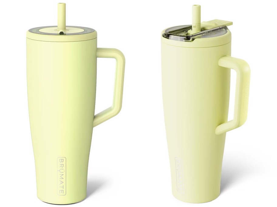 two yellow BruMate 40oz tumblers