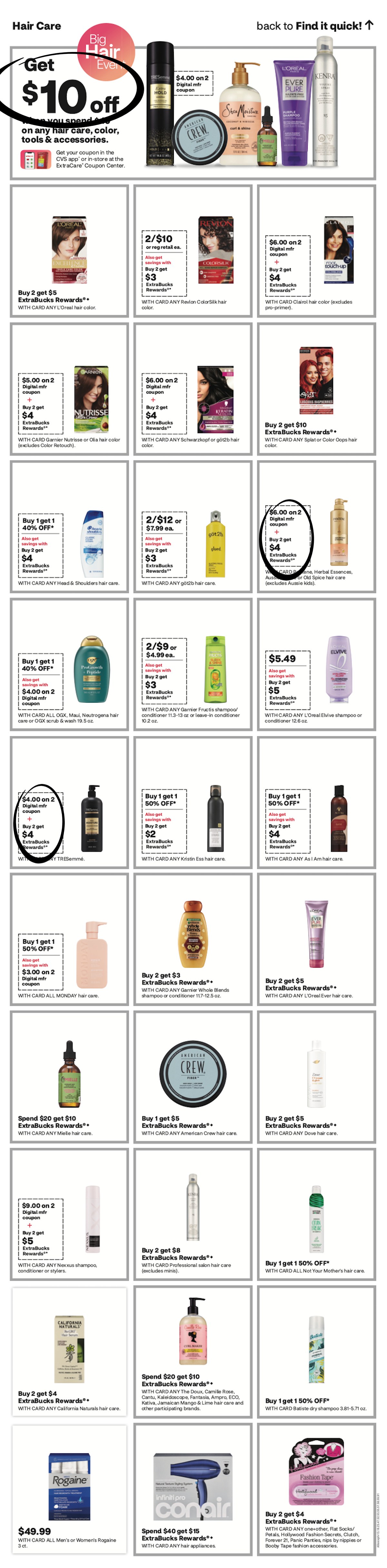 page from CVS ad
