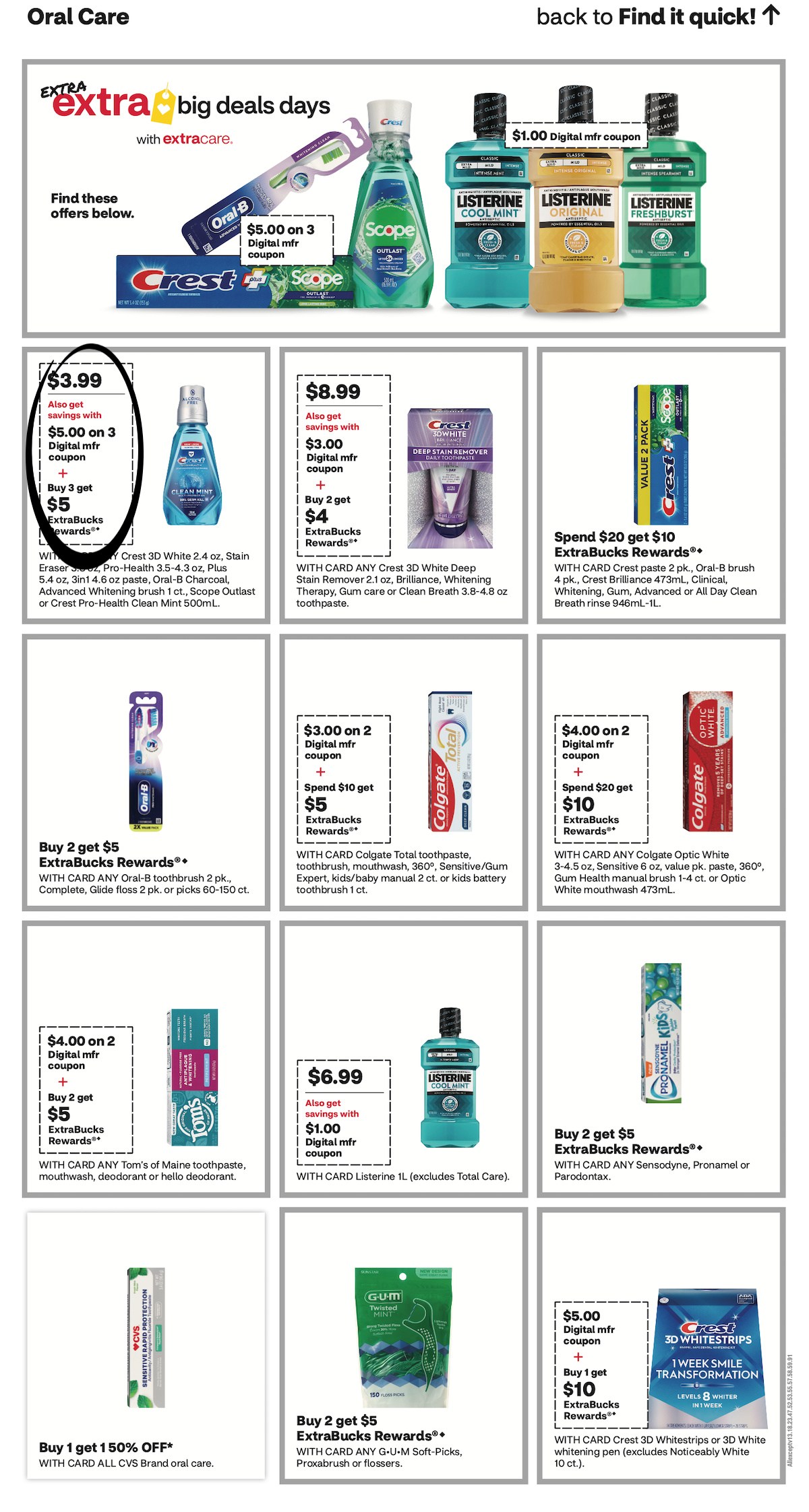 page from CVS ad