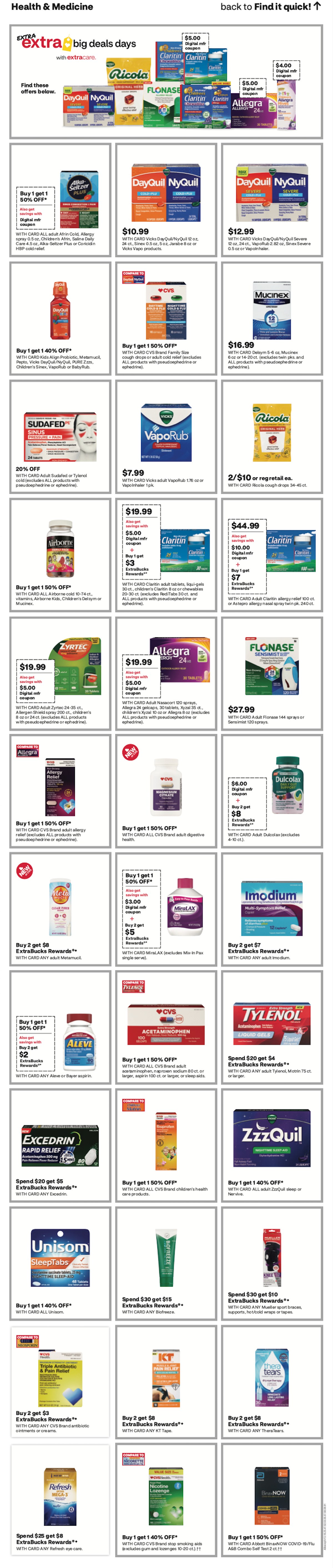page from CVS ad