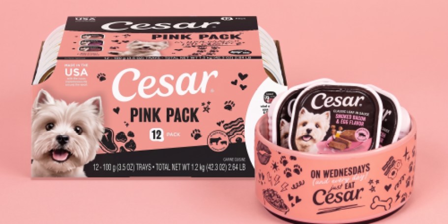 FREE Cesar Dog Food Pink Pack Giveaway on 9/16