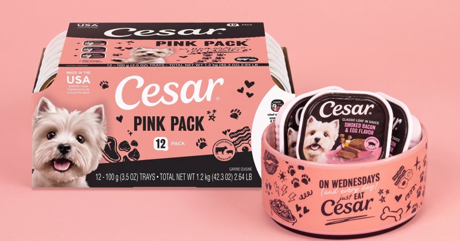 FREE Cesar Dog Food Pink Pack Giveaway on 9/15