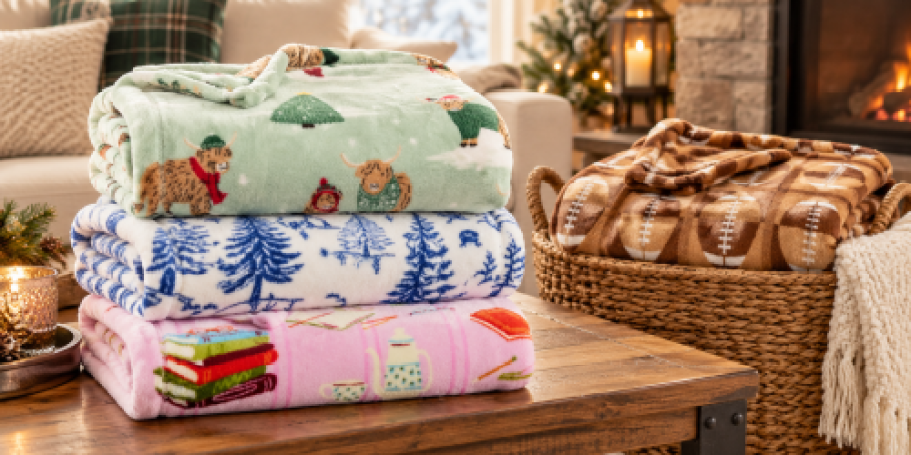 Kohl’s Big One Throw Blankets from $8.99 (Includes Halloween, Christmas, Disney, & More)