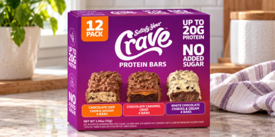 Satisfy Your Crave Protein Bars 12-Pack Just $13.59 Shipped on Amazon (Reg. $34)