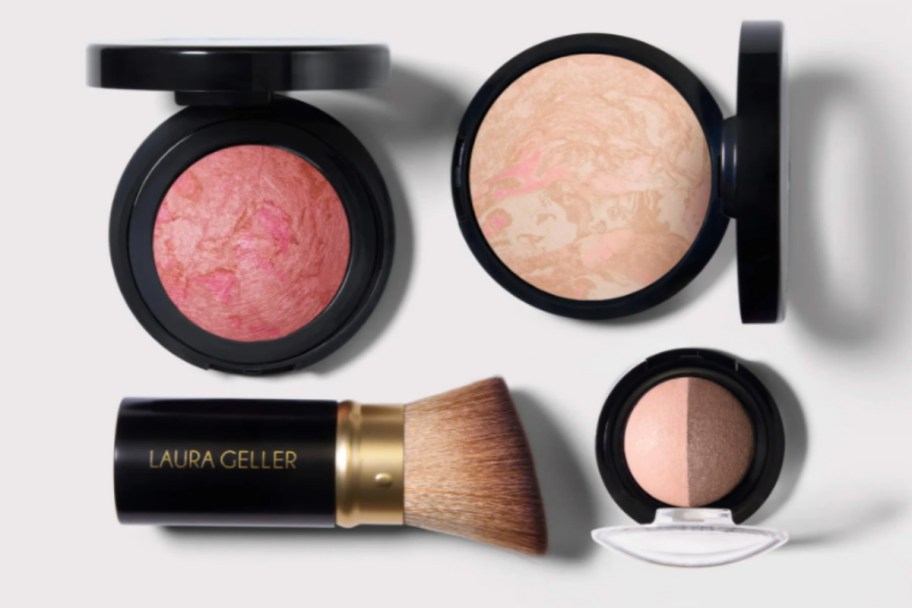 fullface kit with blush foundation, highlight and contour