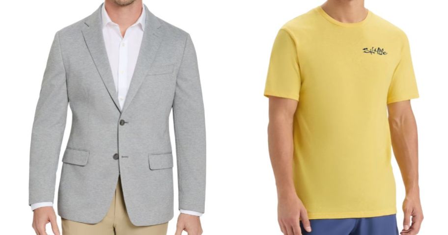 DKNY Men's Travel Blazer and Salt Life Men's Graphic T-Shirt