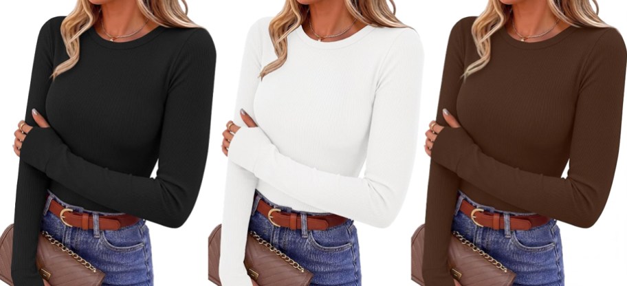 women in black, white, and brown long sleeve shirts