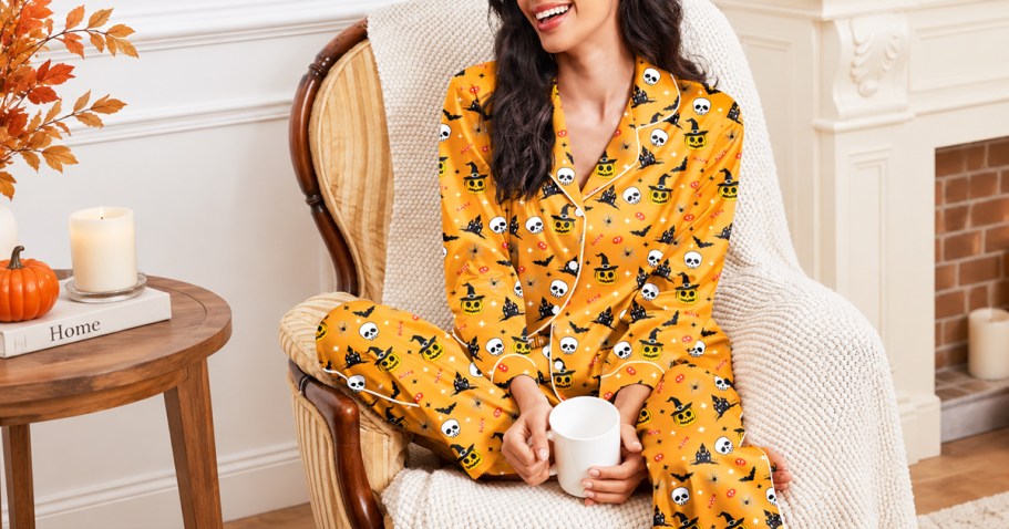 Women’s Pajama Sets from $9.99 on Amazon (Includes Halloween & Christmas Styles)